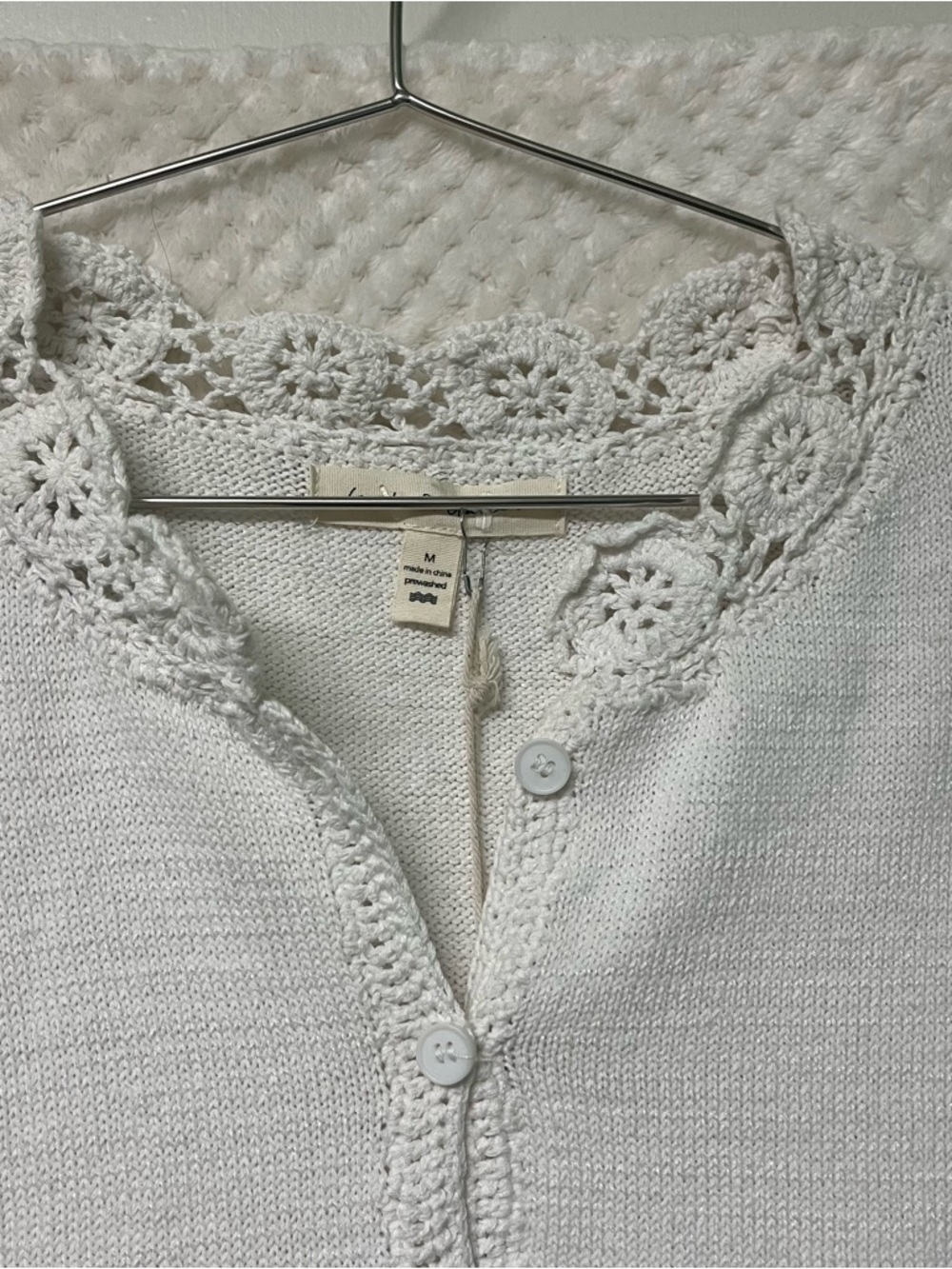 Grade and Gather Bentley Trim Sweater Top Sleeveless Cotton Crochet Medium NWT - Picture 3 of 12